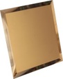 БМК-10 Зеркальна плитка бронза матовый квадрат 100х100мм фацет 10мм