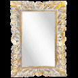 206125 зеркало Римини Премиум 50х70 см inside 32х52 см White Gold Wash