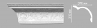 95146 Плинтус потолочный с рисунком DECOMASTER 95146 (310х390х2400мм) полиуретан