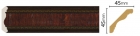 174-2 Плинтус потолочный DECOMASTER 174-2 (42*42*2400мм) дюрополимер