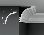 Карниз потолочный 120х120мм (120*120*2000мм)