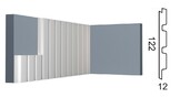 Kr204SP-11/2,7 cтеновая панель, цв. белый  (122*12*2700 мм)/19