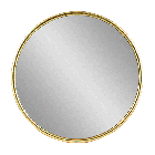 501109. Зеркало круглое 60 см золото металл