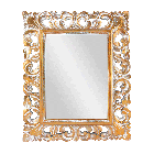 205688. Зеркало в резной Ажурной раме Варезе 50х60 см inside 32х42 см White Gold