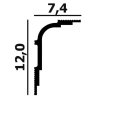 P103 Карниз Фриз Профиль (120x74x2000mm) потолочный дюрополимер
