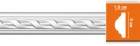 98061F Молдинг с рисунком DECOMASTER 98061F гибкий (52*21*2400мм) полиуретан