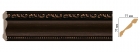 154-966 Плинтус потолочный DECOMASTER 154-966 (77*77*2400мм) дюрополимер