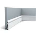 SX137 плинтус гибкий под покраску Дюрополимер (200x9,9x1,5) ORAC
