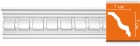 95345F Потолочный плинтус с орнаментом DECOMASTER 95345 гибкий (70*70*2400)