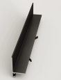 Микроплинтус LACONISTIQ Micro-L угловой черный анодированный (25,8х16,2х5х2450мм) 7 зажимов в 