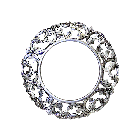 201182 Зеркало в резной Ажурной Раме Варезе 100х100 см Silver Antic 