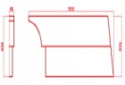 Карниз на Сандрик  400х60х1010 с покрытием эластичной шпатлёвкой PS-TechnoPlaster