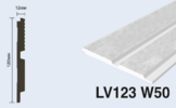  LV123 W50 Панель стеновая  (120мм х 12мм х 2.7м) полосы рейки дюрополимер HIWOOD