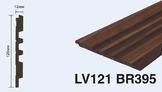  LV121 BR395 Панель стеновая  (120мм х 12мм х 2.7м) полосы рейки дюрополимер HIWOOD