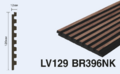  LV129 BR395NK Панель стеновая  (120мм х 12мм х 2.7м) полосы рейки дюрополимер HIWOOD