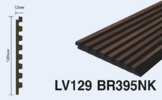  LV129 BR395NK Панель стеновая  (120мм х 12мм х 2.7м) полосы рейки дюрополимер HIWOOD
