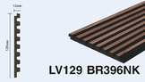  LV129 BR396NK Панель стеновая  (120мм х 12мм х 2.7м) полосы рейки дюрополимер HIWOOD