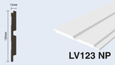  LV123 NP Панель стеновая  (120мм х 12мм х 2.7м) полосы рейки дюрополимер HIWOOD