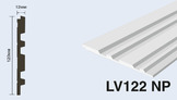  LV122 NP Панель стеновая  (120мм х 12мм х 2.7м) полосы рейки дюрополимер HIWOOD