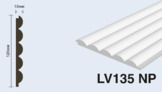  LV135 NP Панель стеновая  (120мм х 12мм х 2.7м) полосы рейки дюрополимер HIWOOD