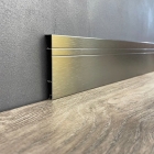 Плинтус алюминиевый Metal Silver (80мм*2500мм)  на клипсах