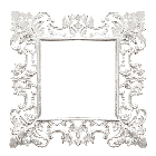 205 607 Зеркало Моцарт 90х90 см inside 52х52 см White Silver
